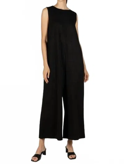 Before You Collection Scuba Binding Detail Sleeveless Jumpsuit In Black