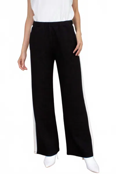 Before You Collection Women's Scuba Modal Side Stripe Pants In Black