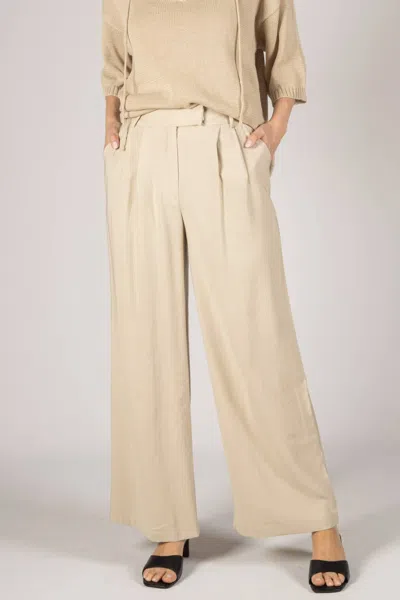Before You High Waisted Trouser In Khaki In Beige