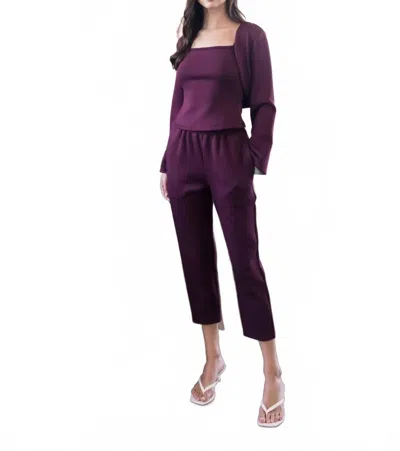Before You Lana Ankle Pant In Port In Purple