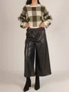 Before You Leather Culotte Pants In Black
