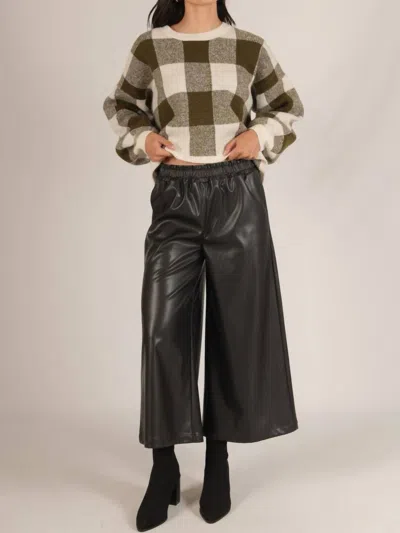 Before You Leather Culotte Pants In Black