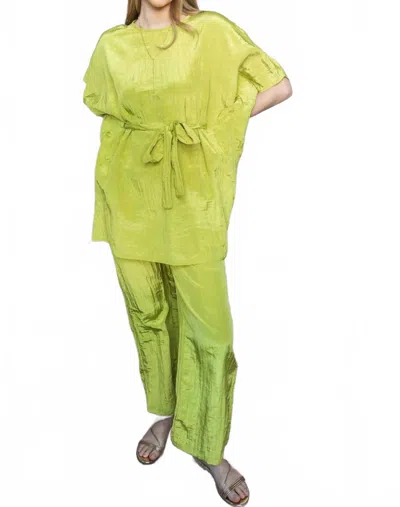 Before You Lemongrass Wide Leg Pants In Green