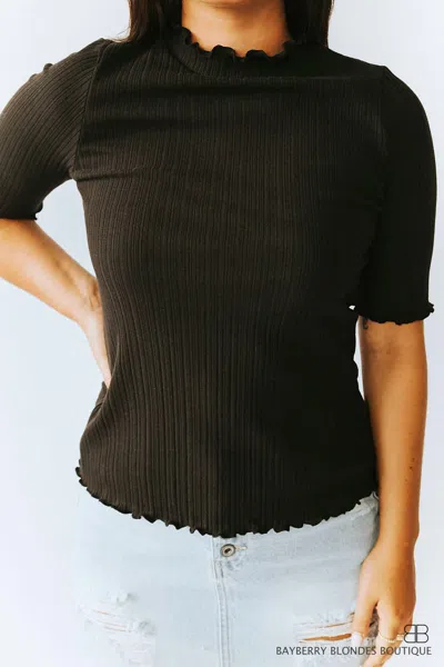 Before You Merrow Short Sleeve Top In Black