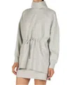 Before You P. Cill Butter Modal Mock Neck Long Sleeve Top In H. Grey In Gray