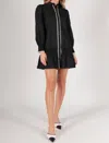 Before You Poplin Button Up Dress In Black In Black