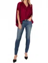 Before You Satin Flowy Top In Wine