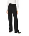 Before You Wide Leg Pintuck Pant In Black In Black