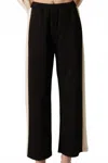 Before You Women's Buttermilk Collection Stripe Wide Leg Pant In Black In Black
