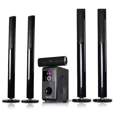 Befree Sound 5.1 Channel Surround Sound Bluetooth Speaker System In Black