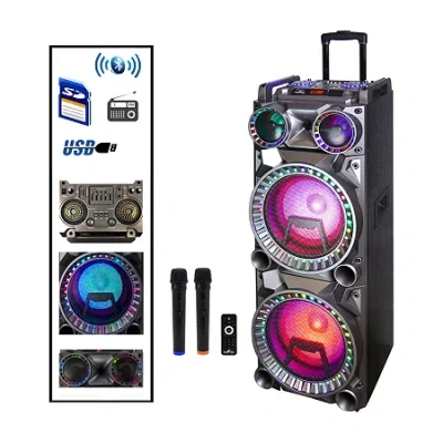 Befree Sound Dual 10 Inch Subwoofer Bluetooth Portable Party Speaker In Black