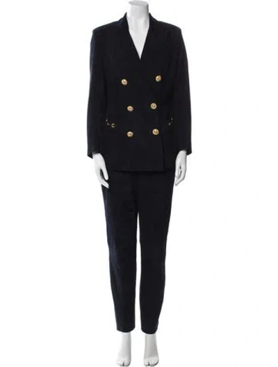 Pre-owned Begedor Italia Suede Pantsuit In Black