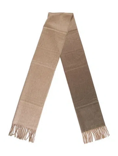 Pre-owned Begg & Co Cashmere Scarf W/ Tags In Brown
