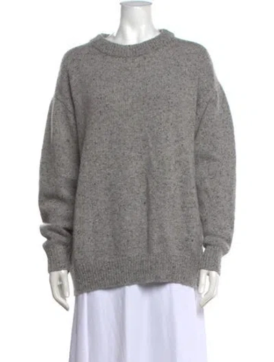 Pre-owned Begg & Co Cashmere Tweed Pattern Sweater In Grey