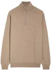 Begg & Co Heriot Half-zip Cashmere Jumper In Brown