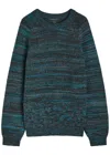 Begg & Co Kai Striped Cashmere Sweatshirt In Blue