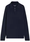 Begg & Co Magnus Cashmere Polo Jumper In Blue