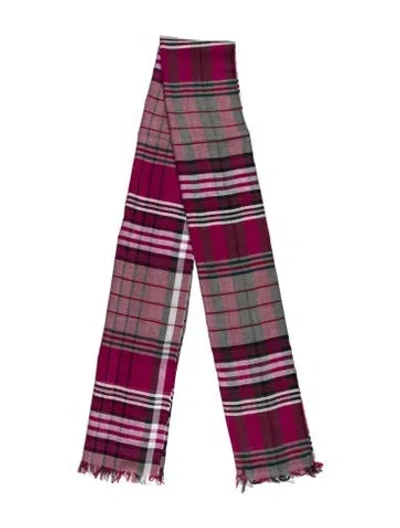 Pre-owned Begg & Co Wool Plaid Print Scarf W/ Tags In Multi
