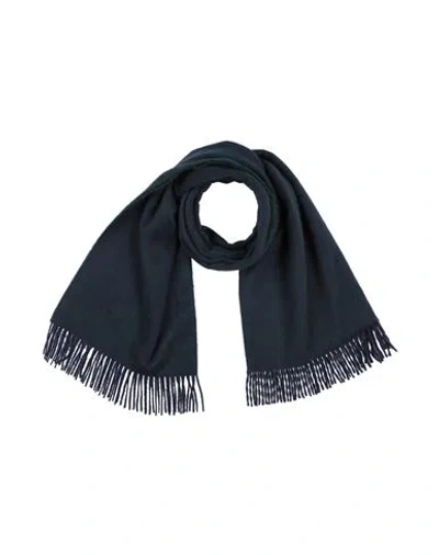 Begg & Co Woman Scarf Midnight Blue Size - Cashmere In Black