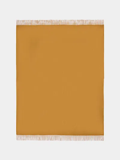 Begg X Co Arran Cashmere Throw (72in/1.8m) In Orange