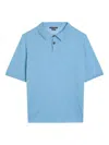 Begg X Co Button Polo Shirt In Blue