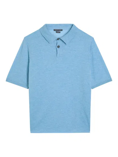 Begg X Co Button Polo Shirt In Blue
