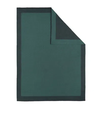 Begg X Co Cashmere Arran Border Throw In Green