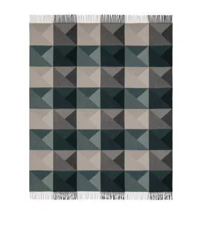 Begg X Co Cashmere Arran Braque Throw Blanket In Green