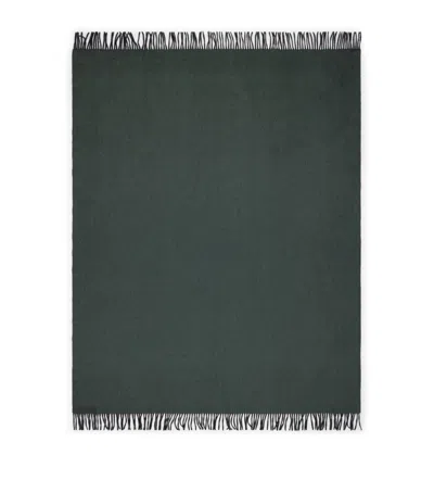 Begg X Co Cashmere Arran Reversible Throw In Green