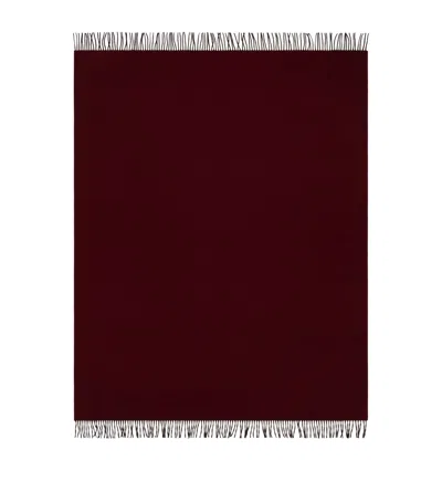 Begg X Co Cashmere Arran Solid Throw In Burgundy