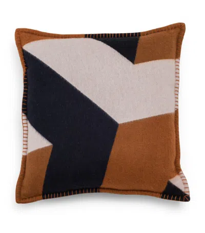 Begg X Co Cashmere Kintail Cubist Cushion (51cm X 51cm) In Brown