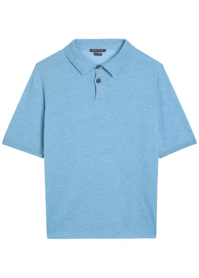 Begg X Co Cashmere Polo Shirt In Blue
