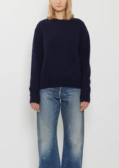 Begg X Co Hepburn Cashmere Crewneck In Blue