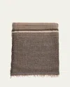Begg X Co Men's Cashmere And Silk Tumble-washed Scarf In White Stone