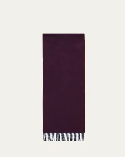 Begg X Co Men's Cashmere Arran Reversible Scarf In Purple