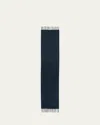 Begg X Co Men's Cashmere Arran Reversible Scarf In Green Pattern