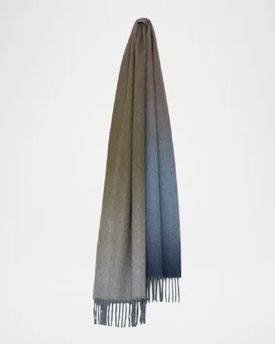 Begg X Co Men's Nuance Ombre Cashmere Scarf In Gray