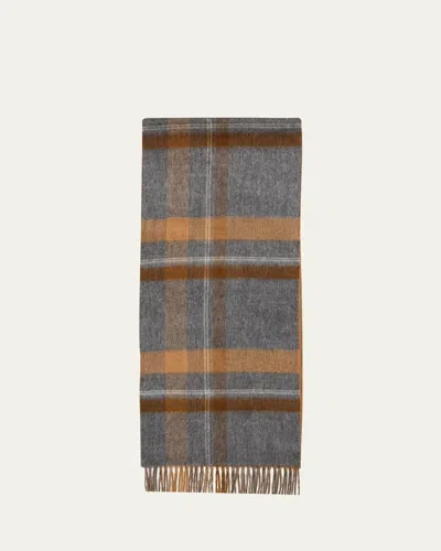 Begg X Co Men's Taransay Check Cashmere Scarf