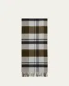 Begg X Co Men's Taransay Check Cashmere Scarf