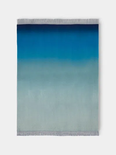 Begg X Co Nuance Ombré Cashmere Throw (72in/1.8m) In Blue