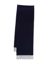 Begg X Co Plain Fringed Scarf In Blue