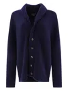 Begg X Co Ribbed Shawl-collar Cardigan In Blue