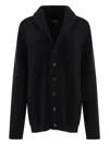 Begg X Co Ribbed Shawl-collar Cardigan In Black