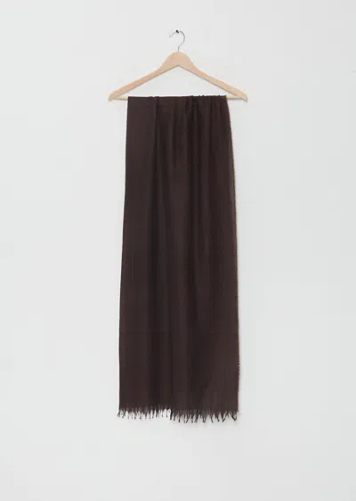 Begg X Co Staffa Cashmere Silk Solid Scarf In Dark Cocoa
