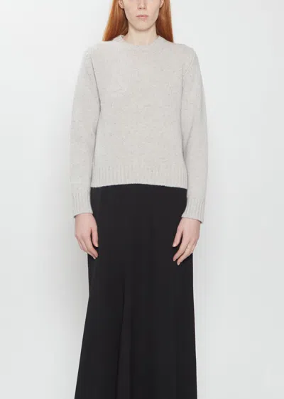 Begg X Co X La Garçonne Helen Marled Cashmere Sweater In Pale Grey