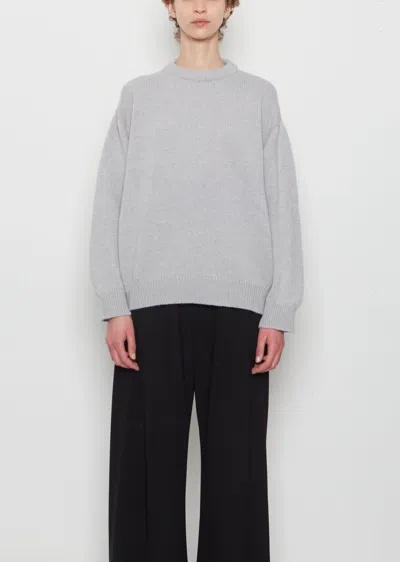 Begg X Co X La Garçonne Rose Cashmere Sweater In Mid Grey