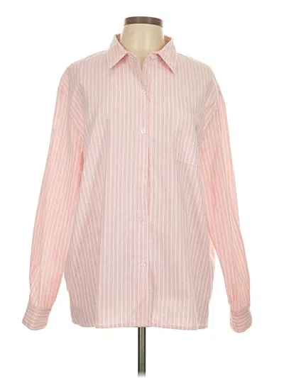 Pre-owned Beginning Boutique Long Sleeve Blouse In Pink