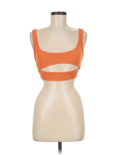 Pre-owned Beginning Boutique Sleeveless Top Orange Strapless Neckline Tops