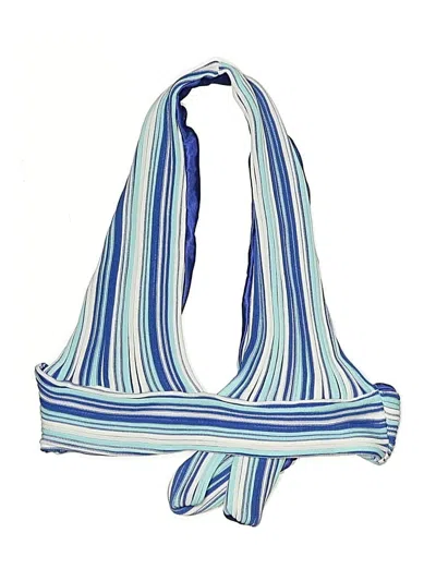 Pre-owned Beginning Boutique Swimsuit Top Blue Swimwear