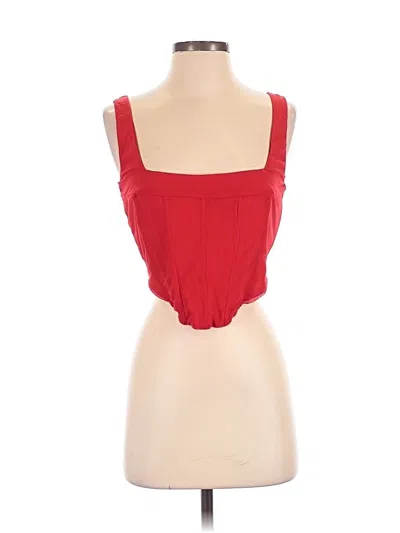 Pre-owned Beginning Boutique Tank Top Red Strapless Neckline Tops